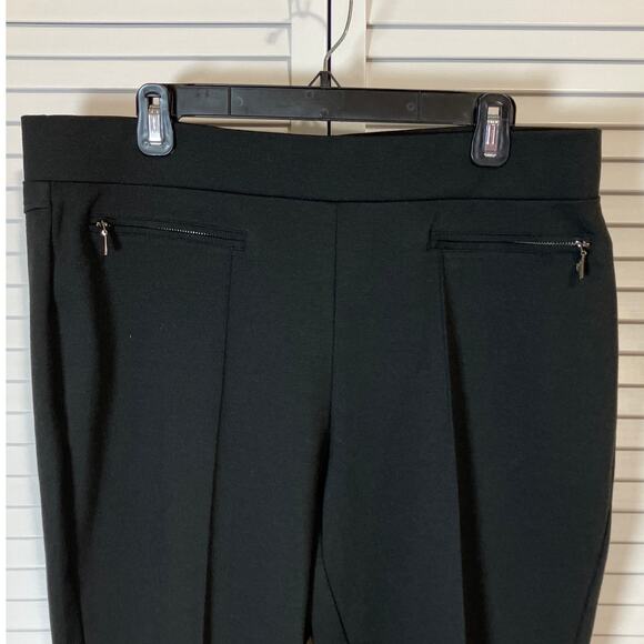 Rafaella Classic Black High Rise Slim Stretch Slacks 16 - Picture 5 of 6